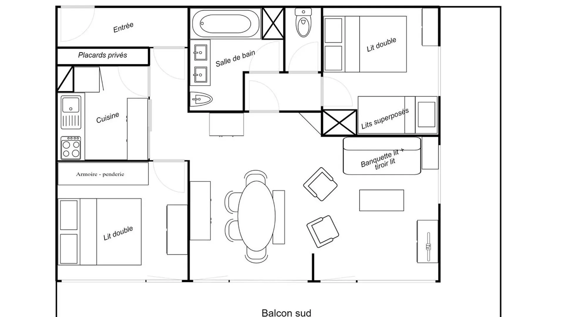 Apartment Grand 3 Pieces Avec Balcon Sud, Meribel - Fr-1-182-192 Les Allues France
